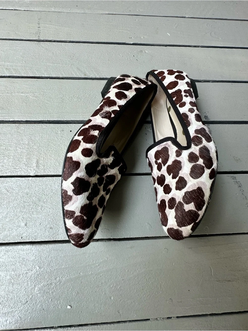 Boden Leopard Animal Print  Calf Hair Loafer Flats~EU39